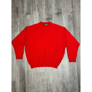 Frozen Assets By Patrician Red Long Sleeve Knitted Sweater Vtg 90's‎ Men's Large